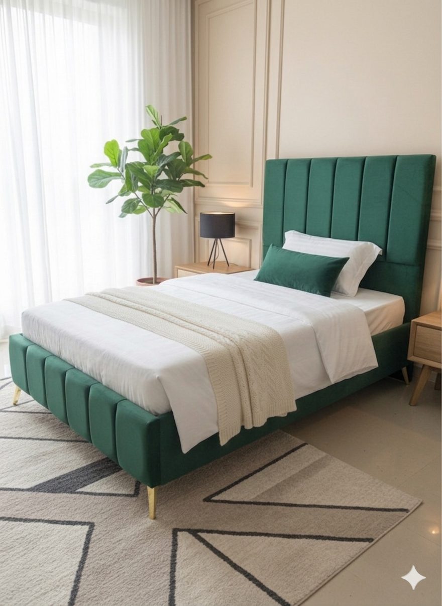Lit capitonnée coffret