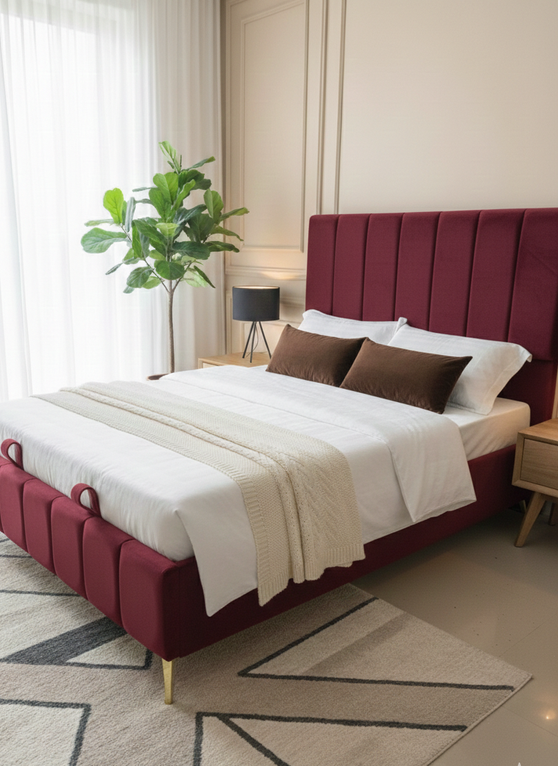 Lit capitonnée coffret